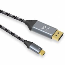 Woven 8K USB-C for Displayport cable - 1m