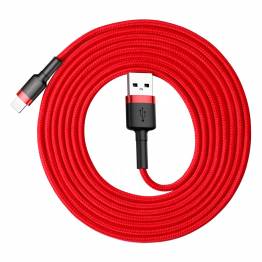Baseus Cafule Hardened Woven Lightning Cable - 2m - Red