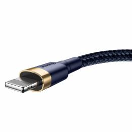  Baseus Cafule Hardened Woven Lightning Cable - 2m - Blue/Gold