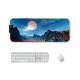 Large mouse pad w RGB light at the edge 80 x 30 cm - Sci-Fi landscape