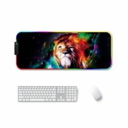  Large mouse pad with RGB light at the edge 80 x 30 cm - Lion