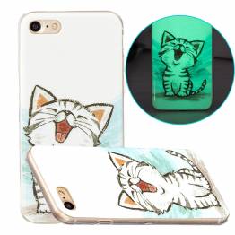 iPhone 7/8/SE 20/22 luminescent cover - Happy kitten