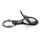 AirTag holder for keychain in genuine leather - Black