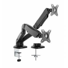 Sinox Office dual screen desk bracket with gas spring - up to 32"