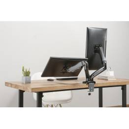  Sinox Office dual screen desk bracket with gas spring - up to 32"