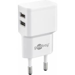  GooBay dual USB charger 2x USB - up to 12W - White