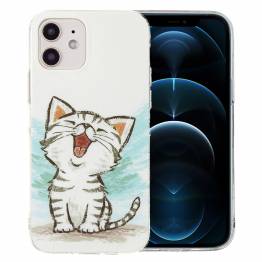  iPhone 12/12 Pro luminescent cover - Happy kitten