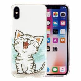  iPhone X/Xs luminescent cover - Happy kitten