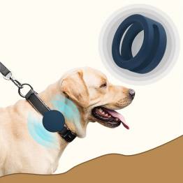  Shockproof AirTag holder for pets in silicone - Blue
