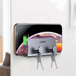  Ugreen iPhone and key holder in aluminum for the wall - Space gray