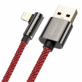 Baseus Legend hardened woven gamer Lightning cable w angle - 1m - Red