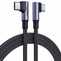 Ugreen USB-C charging cable with angle 2m - 100W PD - black woven