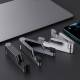 Stylish and collapsible iPad and iPhone holder in aluminum - Silver