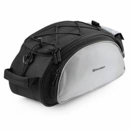 Bicycle bag for luggage carrier w shoulder and carrying straps - 13l