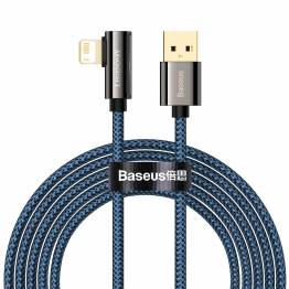 Baseus Legend hardened woven gamer Lightning cable w angle - 1m - Blue