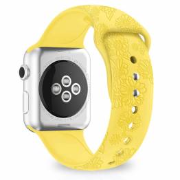 Apple Watch strap in silicone with sunflowers 38/40/41mm - Yellow