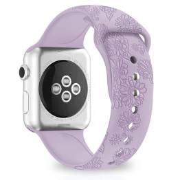 Apple Watch strap in silicone with sunflowers 38/40/41mm - Purple