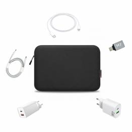 Study package with sleeve, chargers, cables and more - black