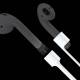Anti-loss silicone strap for Apple AirPods 1/2 - Black