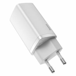  Baseus GaN2 Lite 2-Port 2x USB-C 65W PD3.0 Mac Charger - White