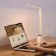 Rechargeable LED desk lamp w multiple brightness levels and sensor - White