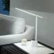Rechargeable LED desk lamp w multiple brightness levels and sensor - White