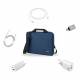 Study package with 15" case, chargers, cables and more - blue