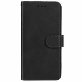  iPhone 14 cover in imitation leather w card slots and strap - Black