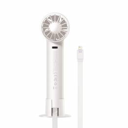  Baseus handheld fan with power bank and fixed Lightning cable - White