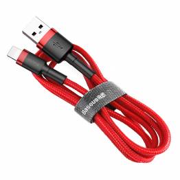  Baseus Cafule Hardened Woven Lightning Cable - 0.5m - Red/Black