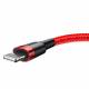 Baseus Cafule Hardened Woven Lightning Cable - 0.5m - Red/Black