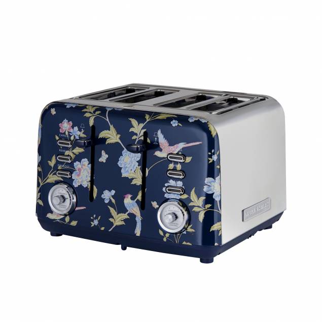 VQ Laura Ashley toaster for 4 slices - Blue/silver