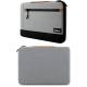 Extra protective Macbook 13" bag with plush lining - Grey/Black
