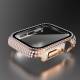Apple Watch 1/2/3 38mm cover and protective glass w diamonds - Rose gold