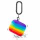 Silicone cover for AirPods 1/2 with carabiner - Rainbow