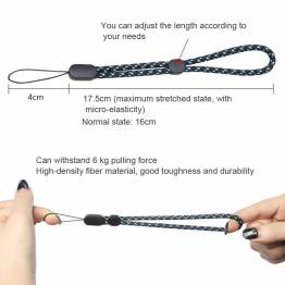  Wrist strap lanyard for iPhone, camera, keys or other - Black