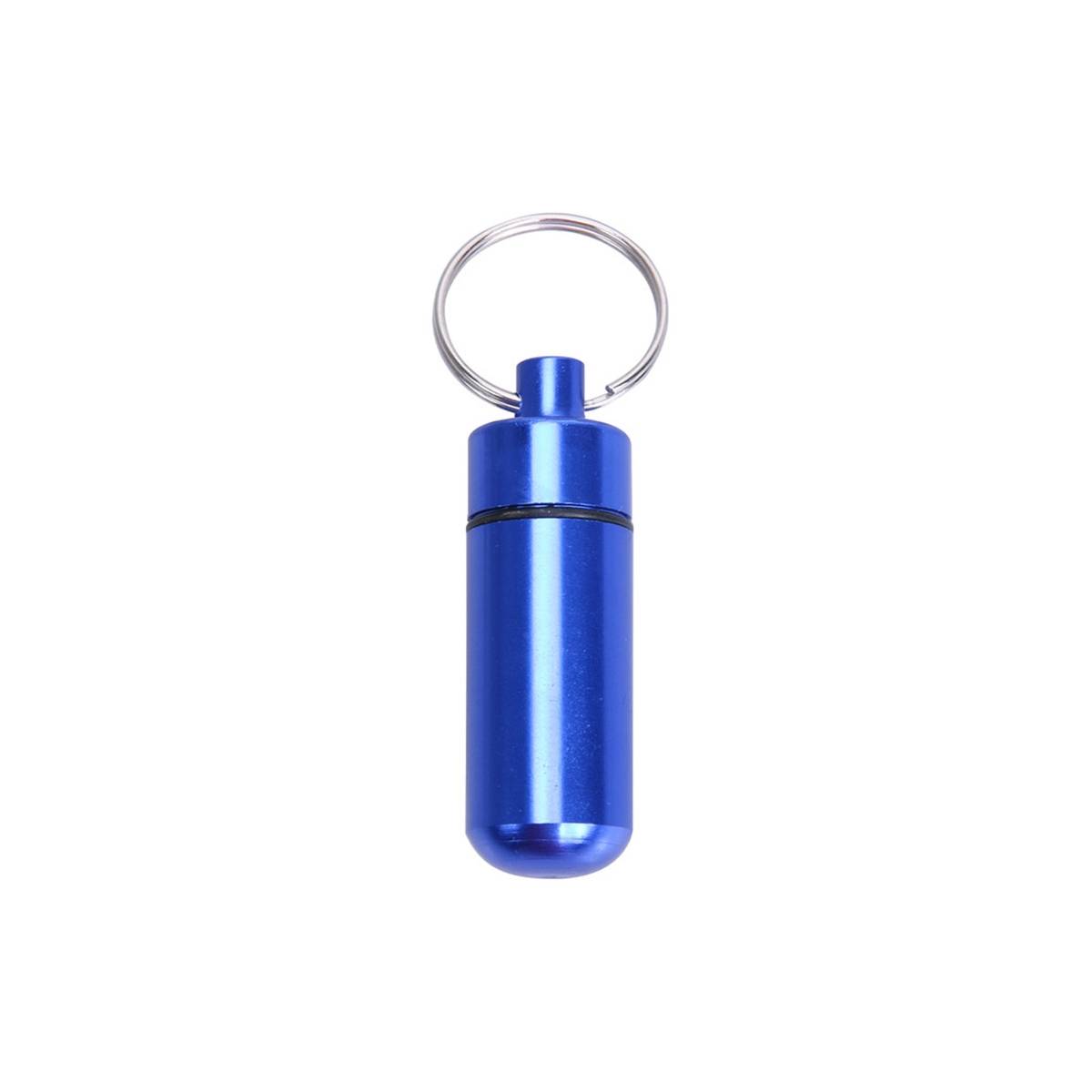 Waterproof container for pills or geocaching (bison) - Blue 