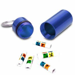  Waterproof container for pills or geocaching (bison) - Blue