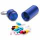 Waterproof container for pills or geocaching (bison) - Blue