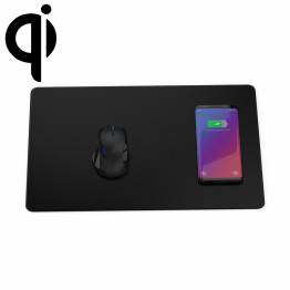 Mouse pad with built-in Qi wireless charger 30x20 cm - Black