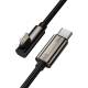 Legendary hardened gamer USB-C to Lightning cable w angle - 2m - Black