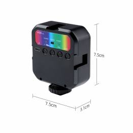  RGB photo light with battery and adjustable brightness with remote control
