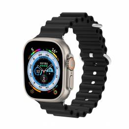 Ocean silicone strap for Apple Watch Ultra and Watch 44/45mm - Black