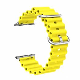  Ocean silicone strap for Apple Watch Ultra and Watch 44/45mm - Yellow