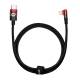 Baseus MVP 2 hardened USB-C to Lightning cable with angle - 1m - Red