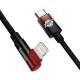 Baseus MVP 2 hardened USB-C to Lightning cable with angle - 1m - Red