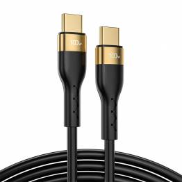 Joyroom USB-C 100W charger cable 2m - Black with gold