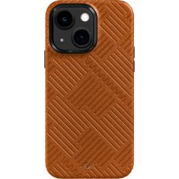 MOTIF iPhone 14 Max 6.7" cover - Brun (Stripes)