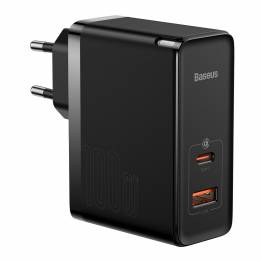  Baseus GaN5 Pro 2-Port USB/USB-C 100W PD Mac Charger - Black