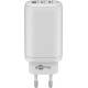 Goobay 3-port 65W Mac, iPhone and iPad USB-C PD/USB-A charger - White